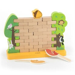 Viga Toys . Деревянная настольная игра Стена из кирпичиков (44566)