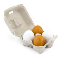 Viga Toys. Игрушечные продукты  Деревянные яйца в лотке, 4 шт. (50044)