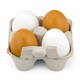 Viga Toys. Игрушечные продукты  Деревянные яйца в лотке, 4 шт. (50044)