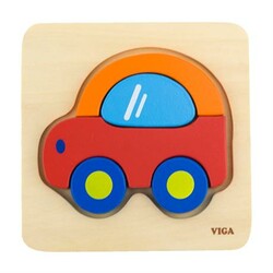 Viga Toys. Деревянный мини-пазл  Машинка (50172)