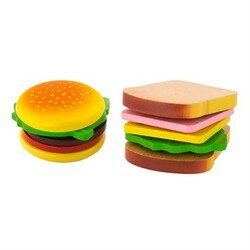 Viga Toys. Іграшкові продукти Дерев'яні гамбургер і сендвіч (50810)