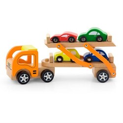 Viga Toys. Деревянная игрушечная машинка  Автотрейлер (50825)