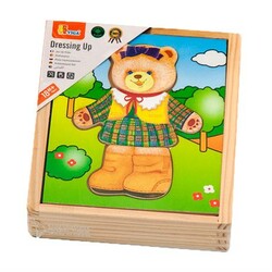 Viga Toys. Деревянный игровой набор  Гардероб медведицы (56403)