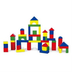 Viga Toys. Дерев'яні кубики Барвисті блоки 50 шт., 3,5 см (59542)