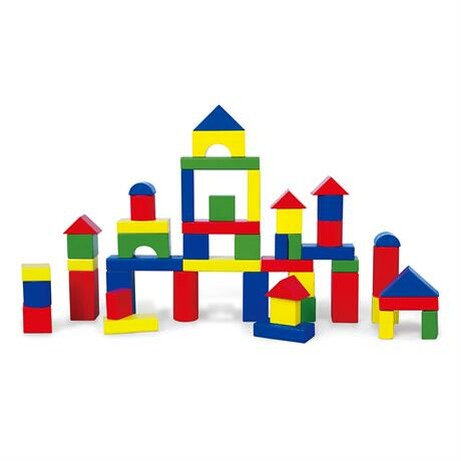 Viga Toys. Дерев'яні кубики Барвисті блоки 50 шт., 3,5 см (59542)