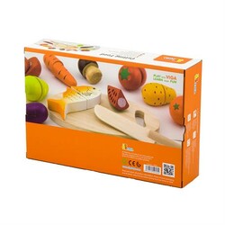 Viga Toys . Игрушечные продукты  Нарезанная еда из дерева (59560)