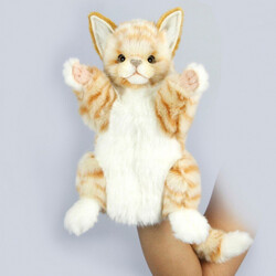 Hansa. Рыжий кот Hansa 30 см, реалистичная мягкая игрушка на руку (	4806021971826)