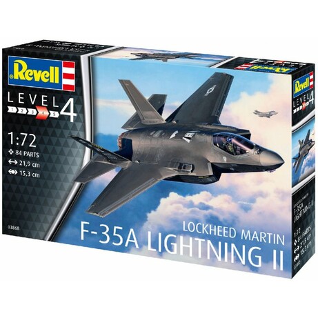 Revell. Збірна модель-копія Винищувач-бомбарідовщік F-35 "Блискавка II" рівень 4 масшт 1:72 (RVL-03)