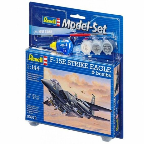 Revell. Збірна модель-копія набір Винищувач F-15E «Страйк Ігл» рівень 4 масштаб 1: 144 (RVL-63972)