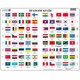 LARSEN. Пазл рамка-вкладыш Флаги стран мира (на украинском языке), серия МАКСИ (L2-UA)