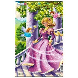 LARSEN. Пазл рамка-вкладыш LARSEN Принцесса в розовом, серия МИДИ (U8-2)
