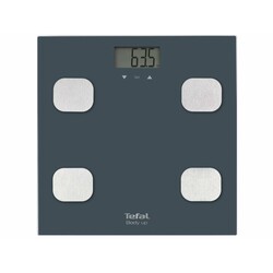 Tefal. Весы напольные, цифровой дисп., нагрузка-150 кг, корпус-стекло, серый (BM2520V0)