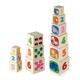 Viga Toys. Дерев'яні кубики-пірамідка з цифрами (6934510503925)