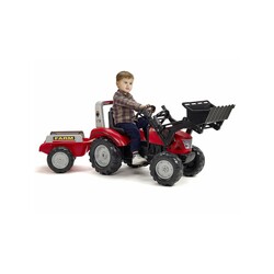 Falk. Детский трактор на педалях с прицепом и передним ковшом Falk MACCORMICK (3020AM)