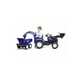 Falk. Детский трактор на педалях с прицепом, передним и задним ковшами Falk NEW HOLLAND (3090W)