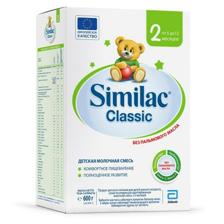 Молочна суміш Similac 2 Classic, 600 р.(5391523058889)