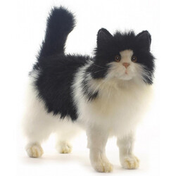 Hansa. М'яка іграшка Чорно-білий кіт, довжина 40 см (4221)