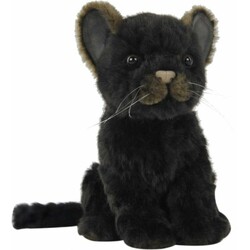 Hansa. Мягкая игрушка Ягуар, сидящий (черный), 17 см длина (7289)
