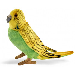 Hansa. Мягкая игрушка Волнистый попугайчик зеленый, высота 15 см (3653)