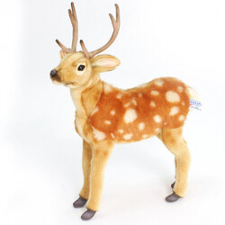 Hansa. Мягкая игрушка Пятнистый олень, стоящий длина 35см (5856)
