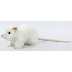 Hansa. Мягкая игрушка Белая Крыса, длина 19см. (7529)