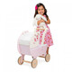 Le Toy Van. Деревяний візок для ляльки, рожевий (TV322)