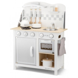 New Classic Toys. Игрушечная кухня, серия Bon Appetit, DeLuxe, цвет бело-серебряный (11061)