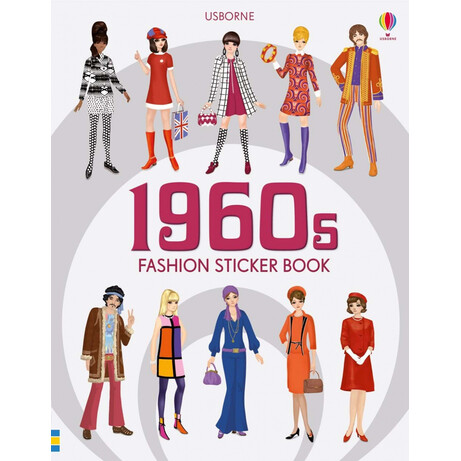 Usborne. Детская книга с наклейками 1960s Fashion Sticker Book, англ. 44 стр (9781474941853)