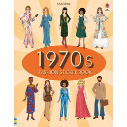 Usborne. Детская книга с наклейками 1970s Fashion Sticker Book, англ. 7+ (9781474941860)