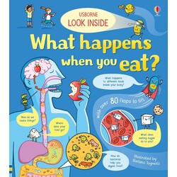 Usborne. Дитяча книга Look Inside What Happens When You Eat, англ. 14 стр (9781474952958)