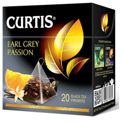 Curtis. Чай черный Curtis Earl Grey Passion в пирамидках 20*1,7г  (4820018737875)