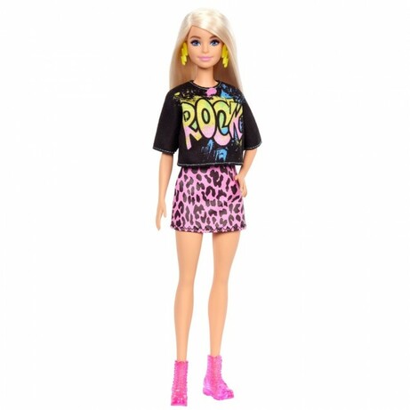 Barbie. Кукла "Модница" в стильной рок-футболке (887961899986)