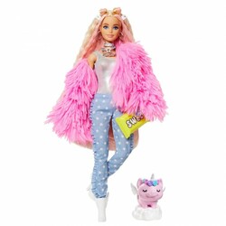 Barbie. Кукла "Экстра" в розовой пушистой шубке (887961908480)