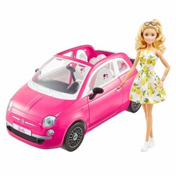 Barbie. Набор с куклой "Фиат" розовый (887961961157)
