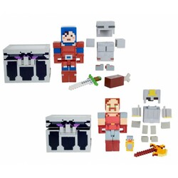 Minecraft. Набор из 2 фигурок персонажей и сундука серии "Dungeons" (887961919363)