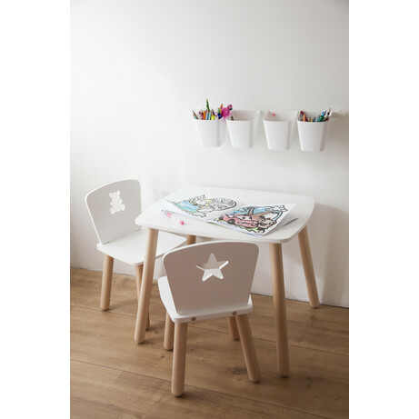 Tatoy. Комплект детский столик и 2 стула с дополнительными ножками (KL2001H)