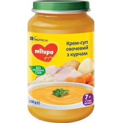 Milupa. Овощной суп с цыпленком для детей от 7 месяцев 200 г (5900852045257)