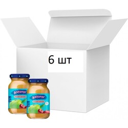 Карапуз. Упаковка пюре Яблоко и вишня без сахара 170 г x 6 шт (4820134722038)