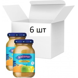 Карапуз. Упаковка пюре Яблоко, тыква, айва без сахара с витамином С 170 г х 6 (4820134722014)