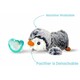 RazBaby. Мягкая игрушка + пустышка RaZbuddy Paci Holder - Penguin Grey Пингвинчик серый (00063594)