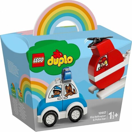 LEGO. Конструктор LEGO DUPLO Пожарный вертолет и полицейский автомобиль (10957)