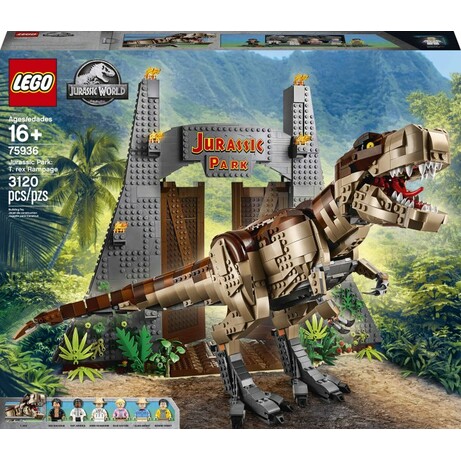 LEGO. Конструктор LEGO Jurassic World™ Парк Юрского периода: ярость Ти-Рекса (75936)