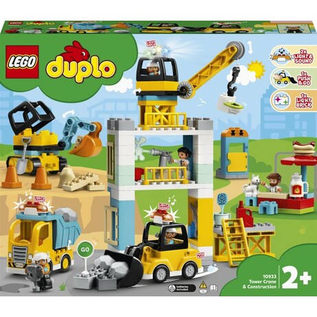 LEGO. Конструктор LEGO DUPLO Башенный кран и строительство (10933)