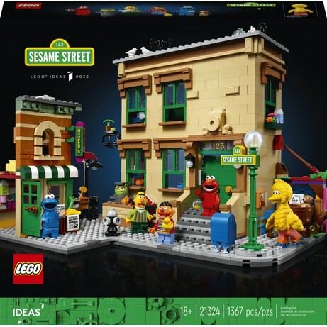 LEGO. Конструктор LEGO Ideas Вулиця Сезам, 123 (21324)