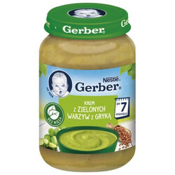 Gerber.  Суп-пюре із зеленими овочами і гречкою 190г. 7 мес(500129)