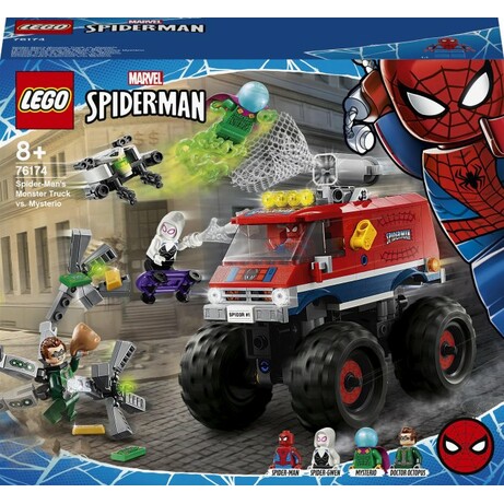 Lego. Конструктор LEGO Super Heroes Вантажівка-монстр Людини-Павука проти Містерія (76174)