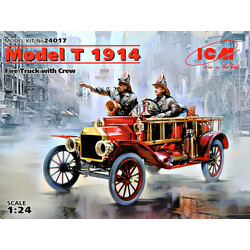MINIART. Американський пожежний автомобіль Model T 1914 року з екіпажем 1:24 ICM (ICM24017)