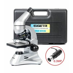 SIGETA. Микроскоп PRIZE NOVUM 20x-1280x с камерой 0.3Mp (в кейсе) (65243)