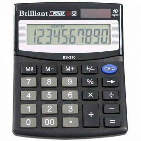 Brilliant. Калькулятор BS-210 10р., 2-пит (6951946200105)
