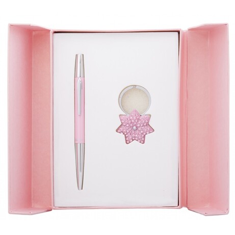 Langres. Набор подарочный "Star": ручка шариковая + брелок, розовый (803838)